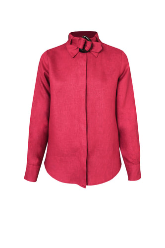 Camisa Passante Alfaiataria - Linho Magenta
