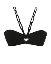 Carregar imagem no visualizador da galeria, Biquíni Top Ilhós Alça Argola - Black Creponado