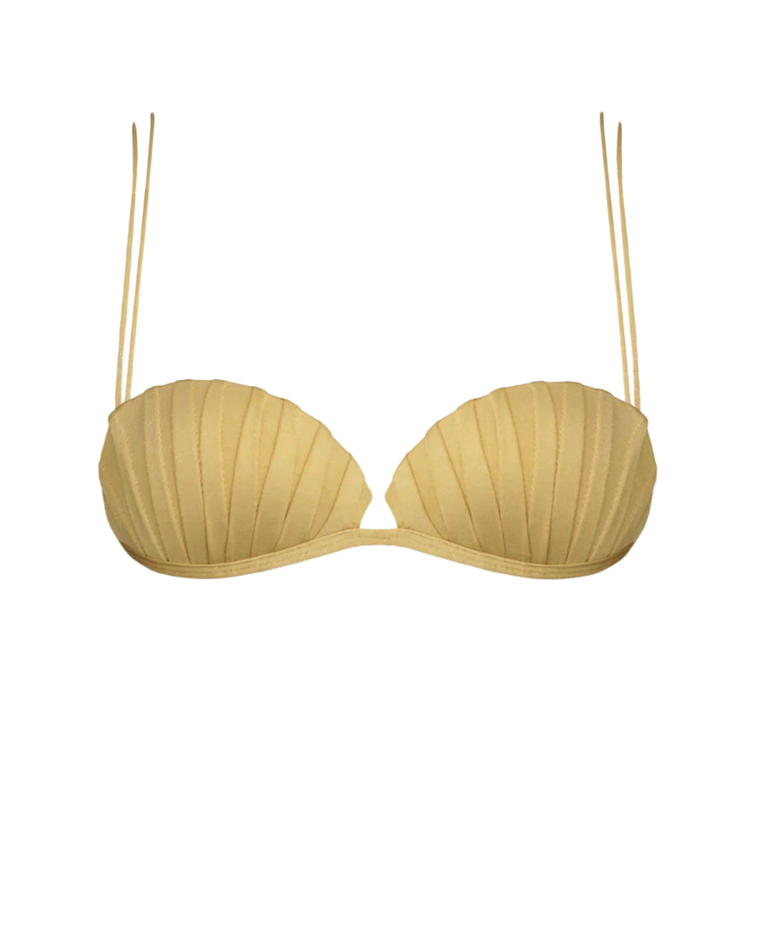 Biquíni Top Shell Detalhe Pregas - Gold