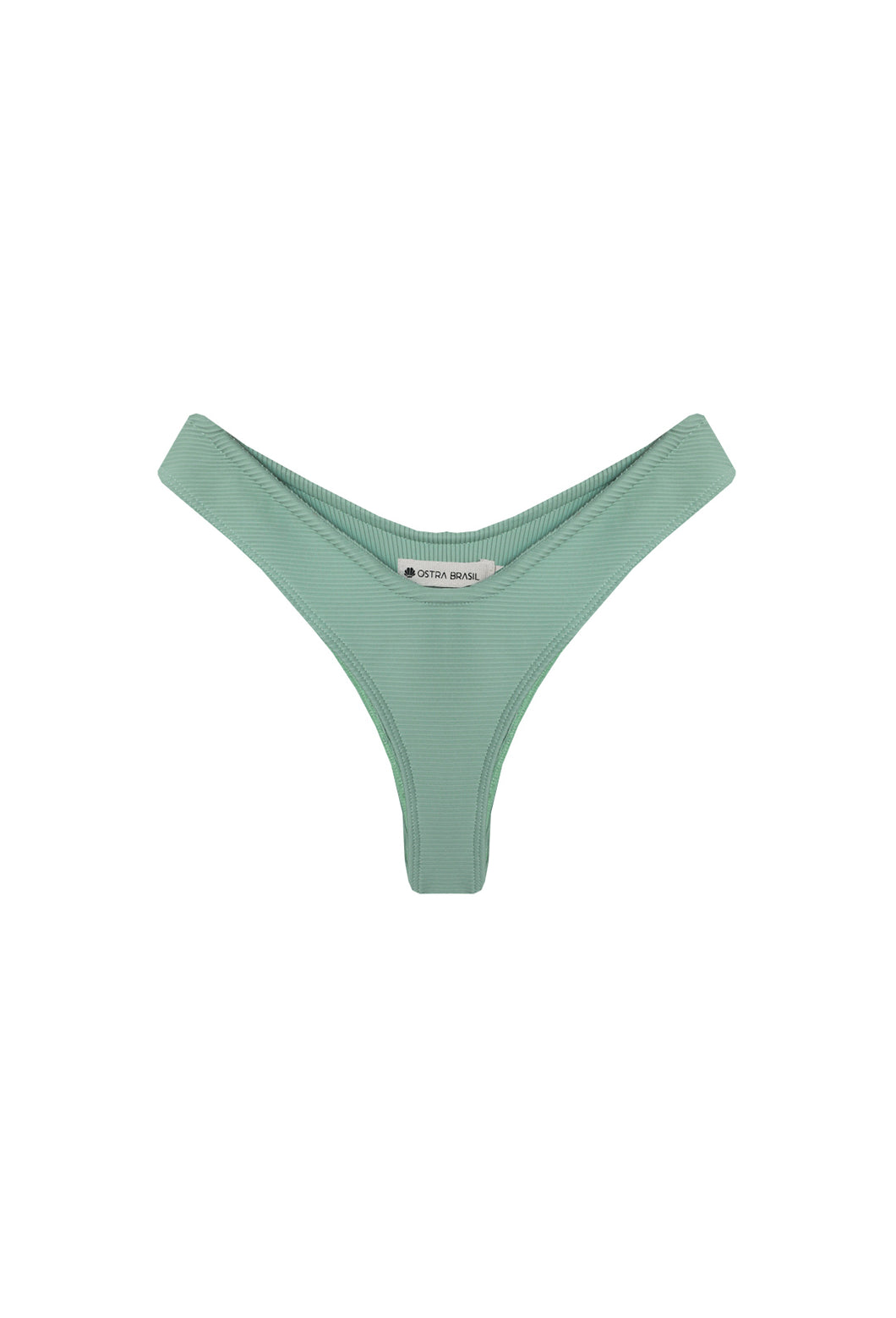 Biquíni Tanga Asa Delta - Verde Catamarã Canelado