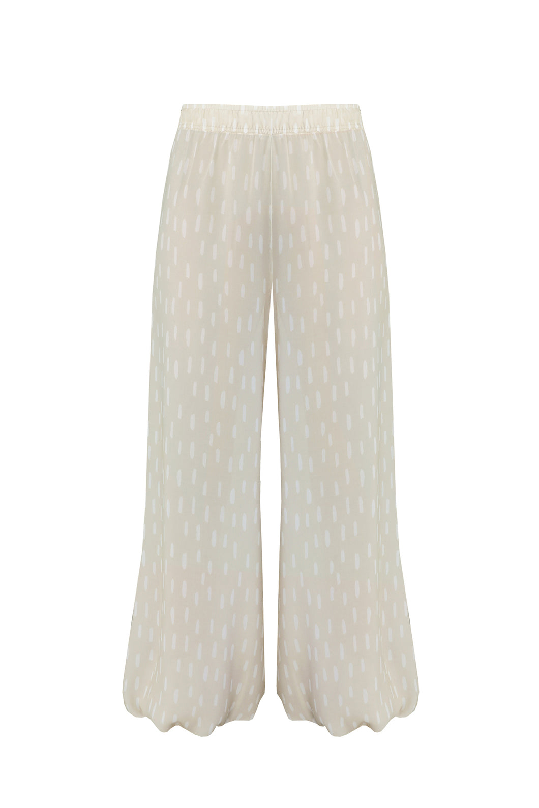 Calça Balonê - Estampa Riscos Creamy