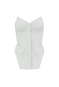 Colete Estruturado Alfaiataria - Linho Off-White
