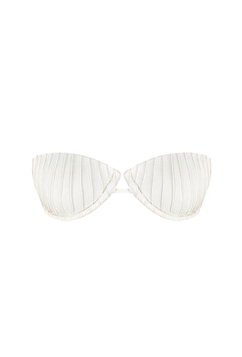 Biquíni Top Meia Taça Nervura - Off-White