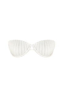 Biquíni Top Meia Taça Nervura - Off-White