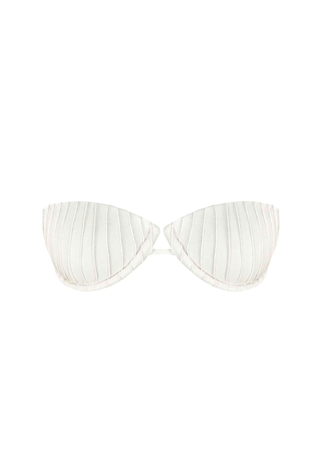 Biquíni Top Meia Taça Nervura - Off-White