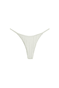 Biquíni Tanga Triângulo Alça Fixa Nervura - Off-White