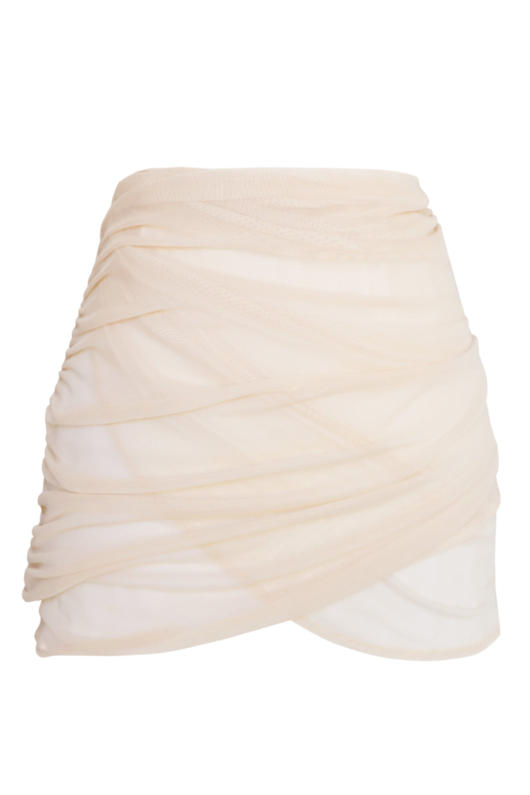 Pareô Curto - Tule Creamy