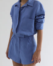 Carregar imagem no visualizador da galeria, Camisa Maxi - Linho Azul Porcelana