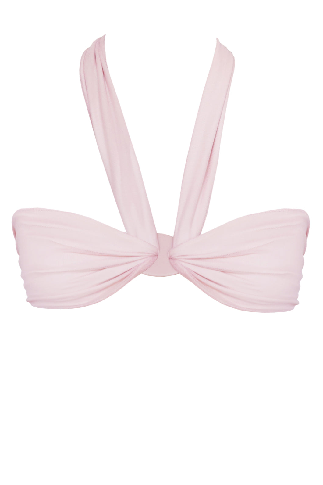Biquíni Top Reto Amarração Argola - Tule Rosa