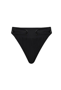 Biquíni Tanga Asa Delta Maxi Nervura Detalhe Ilhós - Black