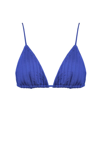 Biquíni Top Triângulo Maxi Nervura - Azul