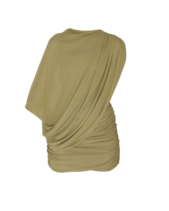 PRÉ-VENDA Vestido Ruffed Cover - Verde Oliva