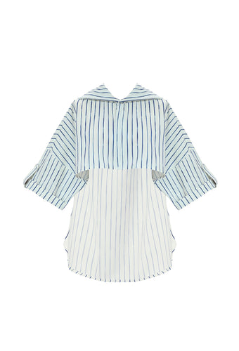 Camisa Maxi Capuz - Print Navy