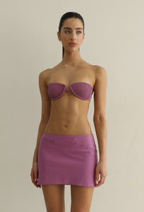 Biquíni Top Meia Taça Nervura - Purple
