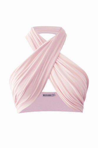 Biquíni Top Faixa Amarração - Tule Rosa