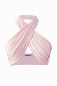 Biquíni Top Faixa Amarração - Tule Rosa