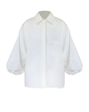Carregar imagem no visualizador da galeria, Camisa Manga Ampla Alfaiataria - Linho Off-White