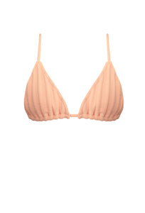 Biquíni Top Triângulo Maxi Nervura - Peach