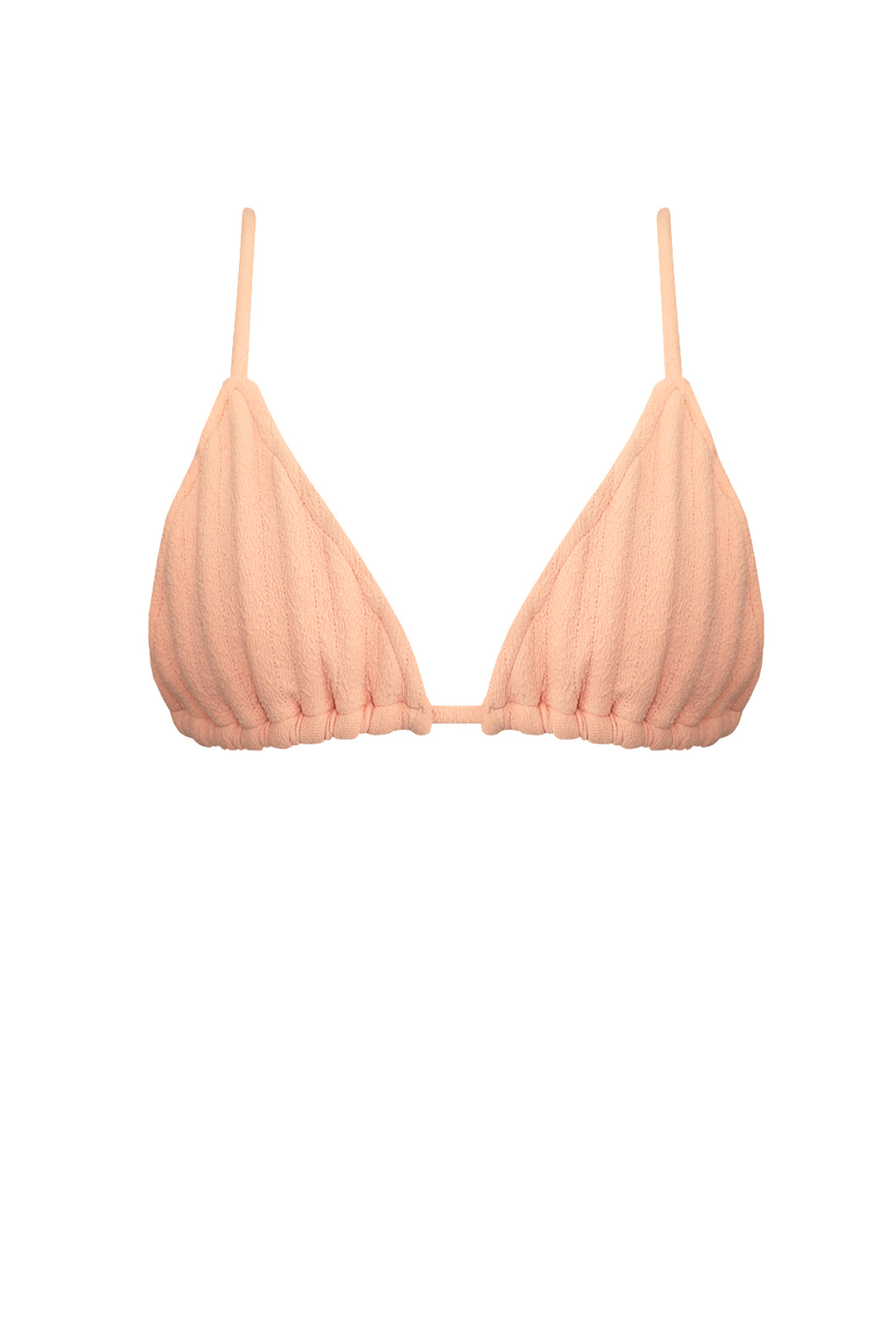 Biquíni Top Triângulo Maxi Nervura - Peach