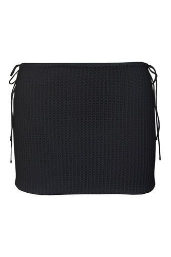 Mini Saia Crochet Viés - Black