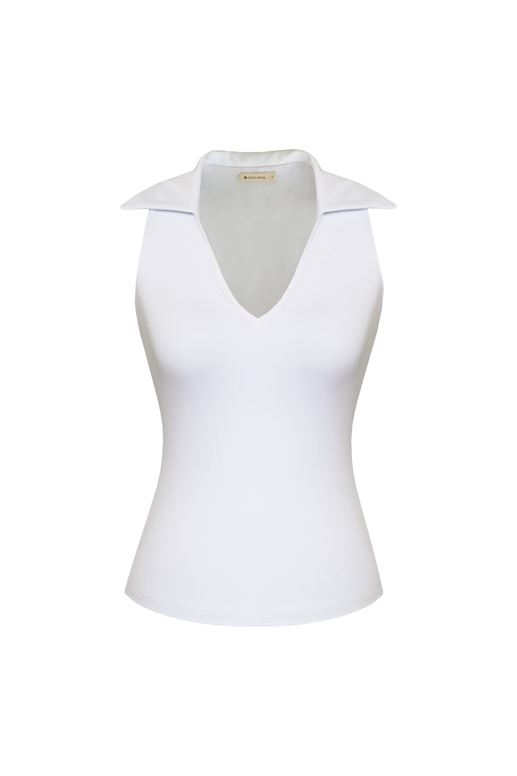 Blusa Gola Decote V - Branca