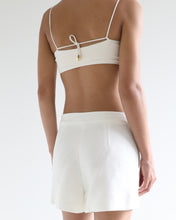 Carregar imagem no visualizador da galeria, Short Saia Alfaiataria - Linho Off-White