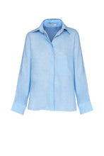Carregar imagem no visualizador da galeria, Camisa Maxi Alfaiataria - Linho Azul Claro
