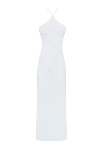 Vestido Frente Única Crochet - Off-White