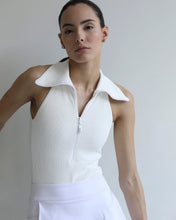 Carregar imagem no visualizador da galeria, Body Zíper Gola Maxi - Off-White Canelado