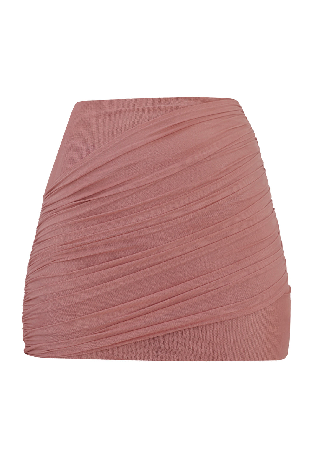 Mini Saia Franzida - Tule Rosa Grená