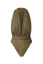 Carregar imagem no visualizador da galeria, Maiô Detalhe Costas - Marrom Esverdeado