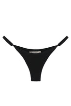 Carregar imagem no visualizador da galeria, Biquíni Tanga Triângulo Alça Fixa Rolitês - Black Creponado