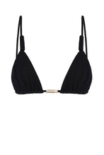 Carregar imagem no visualizador da galeria, Biquíni Top Triângulo Rolitês - Black Creponado