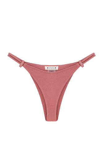 Biquíni Tanga Alça Fixa Duo Passante - Rosa Grená