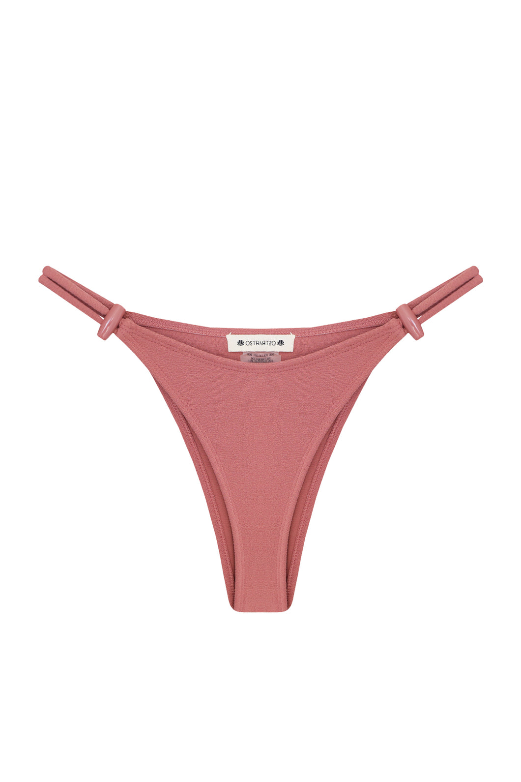 Biquíni Tanga Alça Fixa Duo Passante - Rosa Grená