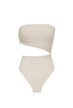 Carregar imagem no visualizador da galeria, Maiô TQC Franzido Fenda - Creamy