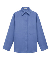 Carregar imagem no visualizador da galeria, Camisa Maxi - Linho Azul Porcelana