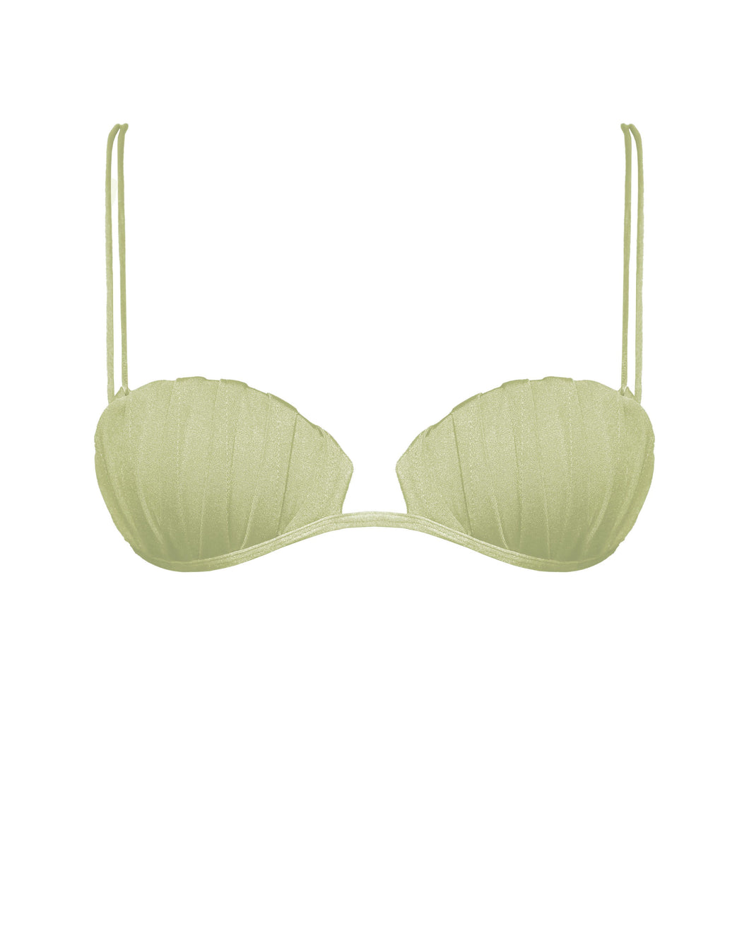 Biquíni Top Shell Detalhe Pregas - Verde