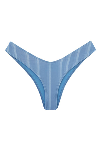 Biquíni Tanga Asa Delta - Estampa Listrado Azul Tule