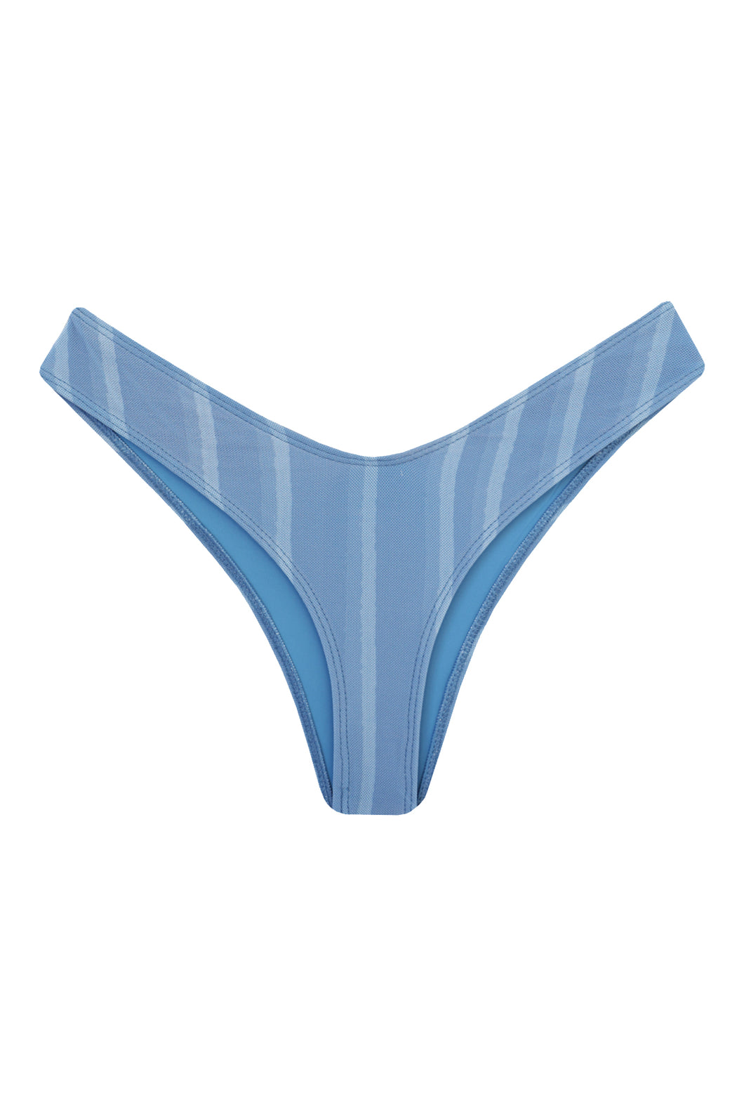Biquíni Tanga Asa Delta - Estampa Listrado Azul Tule