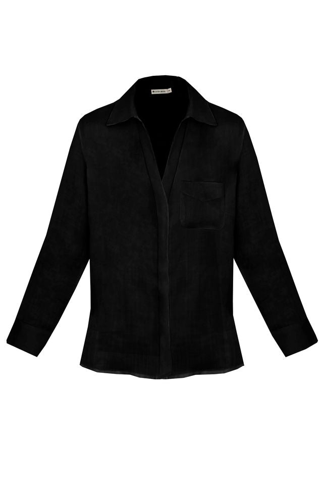 Camisa Ícone Alfaiataria - Linho Black