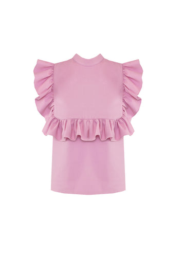 Blusa Detalhe Babado - Rosa