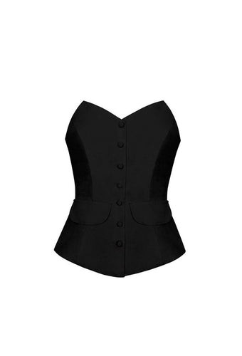 Colete TQC Estruturado - Alfaiataria Linho Black