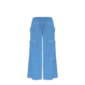 Calça Cargo Alfaiataria - Linho Celest Blue
