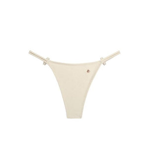 Biquíni Tanga Alça Fixa Duo Passante - Creamy