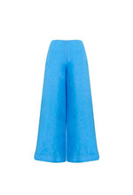 Carregar imagem no visualizador da galeria, Pantalona Detalhe Franzido Alfaiataria - Linho Celest Blue