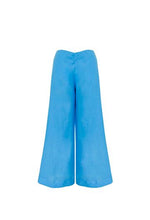Carregar imagem no visualizador da galeria, Pantalona Detalhe Franzido Alfaiataria - Linho Celest Blue