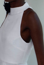Carregar imagem no visualizador da galeria, Blusa Cropped Cavada Alfaiataria -Linho Off-White
