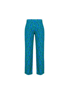 Calça Reta Cós Baixo - Azul / Blue Shell