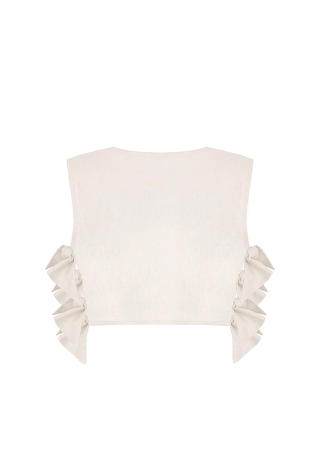 Cropped Laço Lat - Alfaiataria Linho Off-White